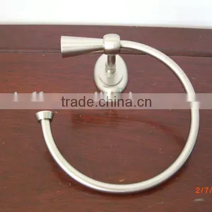 Fashionable Brushed Nickel Unclosed Towel Ring Bathroom Towel Holder thumbnail-1