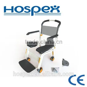 Height Adjustment Footrest Commode Chair thumbnail-1