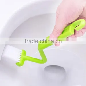 Family Bathroom Toilet Brush Cleaning Brush of Bending Helve V Toilet Brush the Inside Corner thumbnail-1