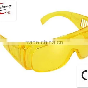 2016 Medical Safety Glasses Anti-dust & Splash Safety Glasses Adjustable Safety Glasses PC Lens Yellow Safety Glasses thumbnail-1