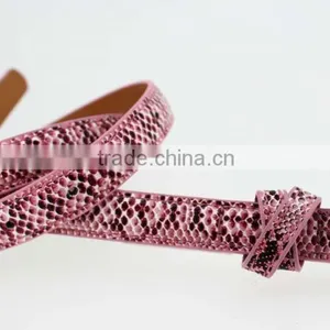 Women's Casual Belt With Fuax PU Leather and Small Silver Buckle thumbnail-6