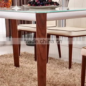 European Small Apartment Modern Minimalist Tempered Glass Dining Table thumbnail-3