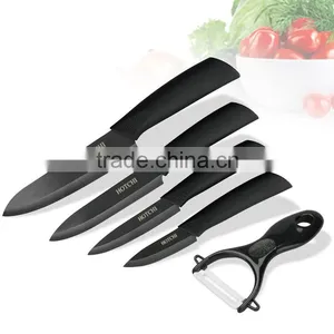 5pcs Ceramic Knifes Set With Black Blade Knife in Mirror Polishing thumbnail-1