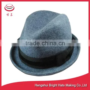 Little Fedora Mix Grey Wool Felt Hat thumbnail-1