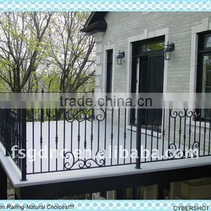 Industrial Safe Wrought Iron Staircase Railing thumbnail-1