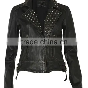 2014 Ladies pu Leather Jacket in Apparel Stocks,ladies pu Leather Jacket in Apparel Stocks thumbnail-2