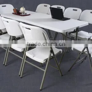 8FT Cheap Plastic Blow Mold Fold Table and Chairs For Wholesale thumbnail-2