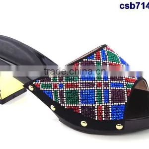CSB7149 Black - Blue New Coming Design Italian Style Hot Selling Beautiful High Quality Shoes for Matching Clothes thumbnail-1