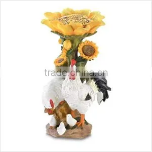 Polyresin Country Chicken Birdfeeder thumbnail-1