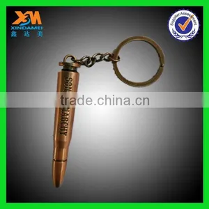 Custom Made Cheap Metal Bullet Keychain thumbnail-1