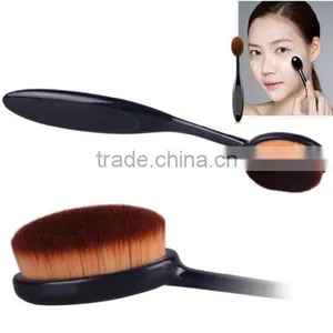 Cosmetic Makeup Face Powder Blusher Toothbrush Curve Foundation Brush, Oval Makeup Brush Beauty Cosmetics thumbnail-1