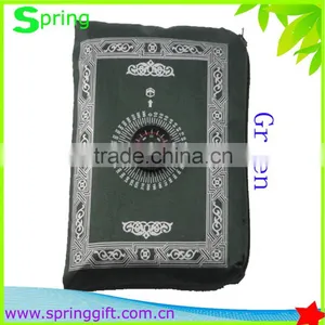 High Quality Arabic Compass Andmuslim Padded Prayer Rug With Compass thumbnail-4