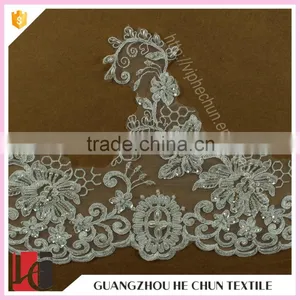 HC-2018-1 Hechun Ladies Fashion 3D White Guipure Lace Bridal Trim thumbnail-3