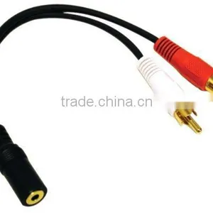 Y Cable 6 Inch Gold Plated Connector thumbnail-1