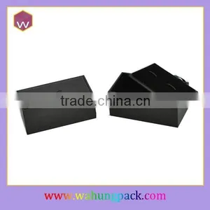 Fancy Black Single Pair Cufflink Box Cardboard Cufflink Box For Sale thumbnail-1