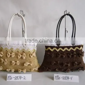 Lovely Bow Craft Bag With White Lace thumbnail-1