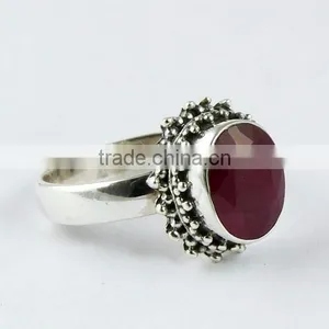 Paradise !! Ruby 925 Sterling Silver Ring, Gemstone Silver Jewellery, Handmade Silver Jewellery thumbnail-1
