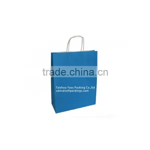Pantone Color Printing Kraft Paper Shopping Bag, Take Away Kraft Paper Packing Bag With Square Bottom, Custom Paper Carrier Bag thumbnail-1