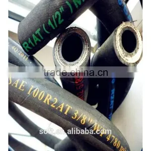 High Intensity Two Steel Wire Braid Soft Hydraulic Rubber Hose thumbnail-4