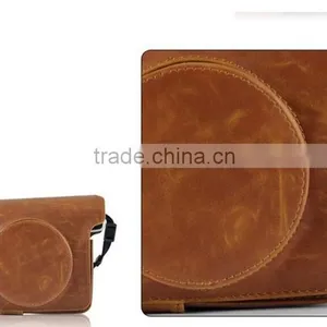 New Brown Instax W300, PU Leather Camera Case Bag For Fujifilm Instax Camera thumbnail-5