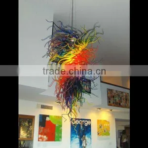 Glass Chandelier Glass Art Decoration Glass Droplight Xo-2011625 Blown Glass Art Glass Decoration Crystal Chandelier thumbnail-2