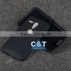 C&T Rubberized Hard Plastic Belt Clip Holster Kickstand for Motorola Moto G Combo Case thumbnail-3