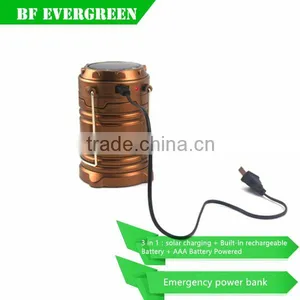 LED Light+phone Charger Functions Solar Lantern Lamp 6 LED thumbnail-1