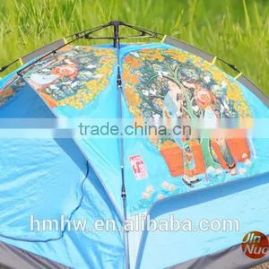 3-4 Person Double Layers Fiberglass Pole Camping Tent thumbnail-1