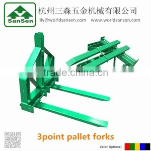 3point Hitch Pallet Forks, Round Hay Forks Loader thumbnail-1