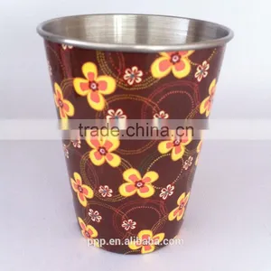 Single-wall Stainless Steel Mug/curl Rim Water Cup/stackable Save Space Coffee Tumbler thumbnail-4