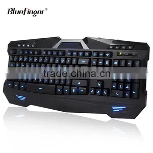 Shenzhen Factory Red Blue Purple Colored USB Wired Backlit Keyboard for Gaming thumbnail-3