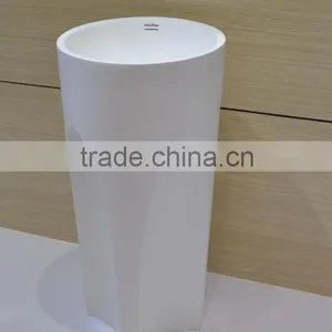 Acrylic Solid Surface Table Top Man-made Stone Pedestal Basin,,Artificial Stone Freestanding Washing Basin thumbnail-3