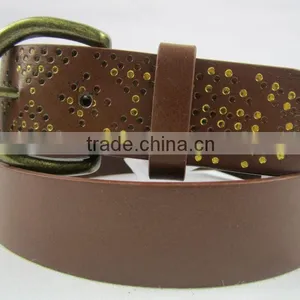 Unsex PU Fashion Leather With Geometry Pattern With Pin Alloy Buckle Belt Munufacturer Belt thumbnail-1