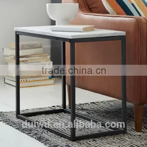Foshan Shunde Factory Home Metal Furniture Small Marble Beside Table thumbnail-2