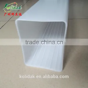White PC Rectangle Pipe Lampshade With Slot thumbnail-3