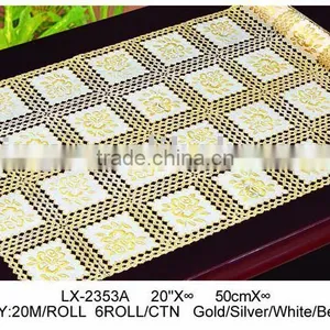 PVC LONG LACE TABLE COVER thumbnail-1
