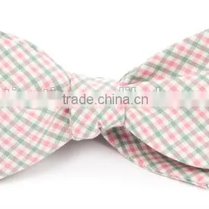 2016 Custom Brand Handmade Checkered Woven Jacquard Cotton Self-tie Bow Ties for Boys thumbnail-5