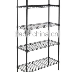 5-Shelf Metro Shelf ; Black Wire Shelf System Black thumbnail-1