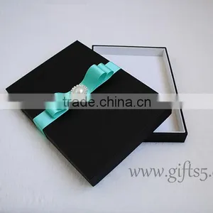 Elegant Black Wedding Invitation Box thumbnail-1