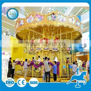 Chrismas Discount! China Manufacturer Fiberglass Theme Park Amusement Double Decker Merry go Round Carousel Rides for Sale thumbnail-2