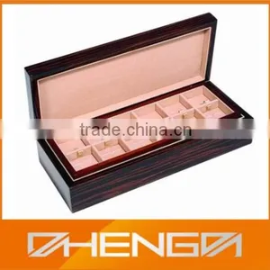 Best Sell Custom Made Black Handmade Wooden Watch Box Cufflink Box (ZDS-F214) thumbnail-6