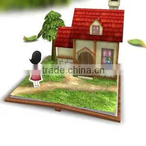 POP UP Book With House,3D Book With Meadow,3D POP UP Book thumbnail-1