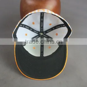 High Quality Flat Brim 3D Embroidered 6- Panel Fitted Cap thumbnail-5