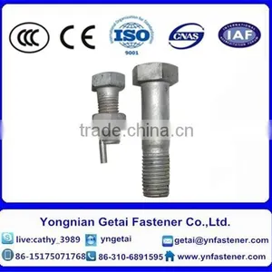 DIN935 DIN937 Tower Bolts Iron Tower Bolts Hot Dip Galvanizing thumbnail-2