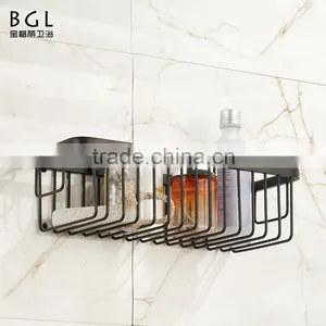 Wall Mounted Bathroom Accessories ORB Finishing Brass Storage Basket thumbnail-3
