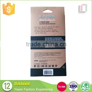 China Hanging Hook Recyclable Kraft Paper Phone Case Packaging Box With Custom Logo thumbnail-3