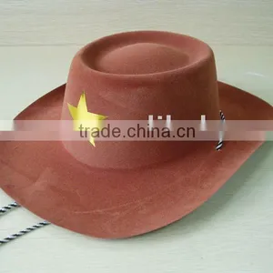 Plastic Cowboy Hat With Velvet thumbnail-1