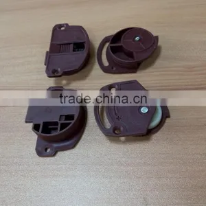 Plastic Wardrobe Sliding Door Hardware Fittings for Light Duty Wood Cabinet Door thumbnail-3