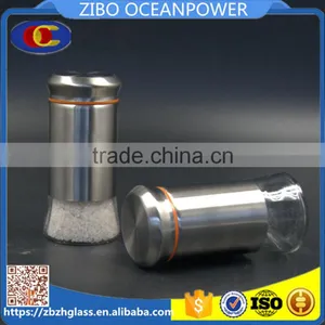 Salt and Pepper Glass Bottle Silver Coat thumbnail-1