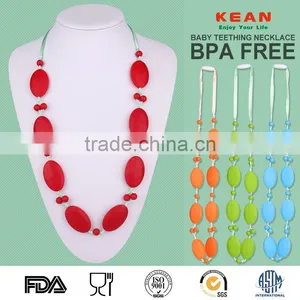 Kean Stylish Food Grade Silicone Baby Teething Beaded Necklace thumbnail-3
